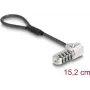 Piezīmjdatora drošības kabelis Navilock 20942 — 15,2 cm kabelis Kensington slota lietošanai