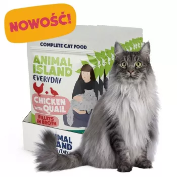 ANIMAL ISLAND Vistas filejas ar paipalu buljonā - mitrā kaķu barība - 12x85g