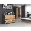 Kumode top e shop M8 140 ANT/ART — 8 atvilktnēm, Antracīta/Ozola, 1380×400×970 mm, Skaidu plātne