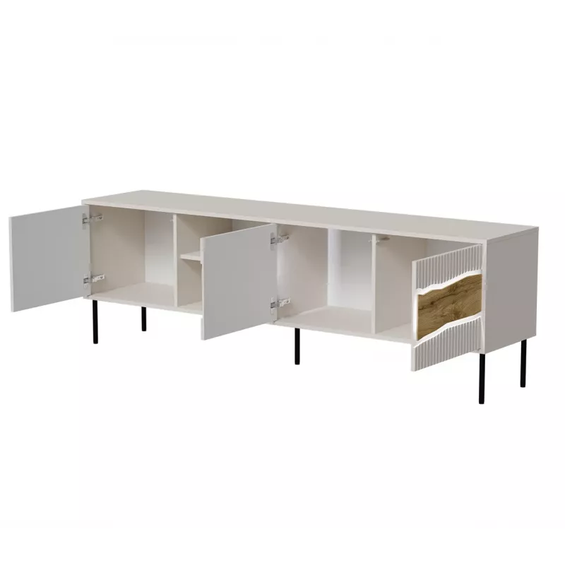 TV skapītis cama meble INSERTO 3D1W 190x40x62 cm kašmira apdare ar LED