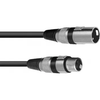 XLR savienojuma kabelis Omnitronic 30220400 — 1x XLR vīrietis uz 1x XLR sieviete, 0,5 m