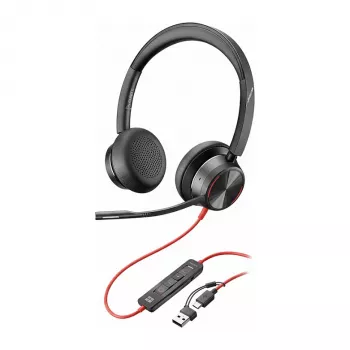 HP Poly Melnswire 8225-M USB-C stereo austiņas, ANC, Teams sertificētas (bez iepakojuma) (C92SCA6)