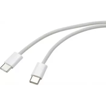 Renkforce USB kabelis USB-C® spraudnis, USB-C® spraudnis 1,00 m balts vītā pāra RF-6056878 (RF-6056878)