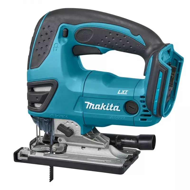Finierzāģis Makita DJV180ZX bezvada korpusa modelis — 3 pakāpju svārsts, 0–2600 gājieni/min, gājiena garums 26 mm, griezuma dziļums kokā 135 mm