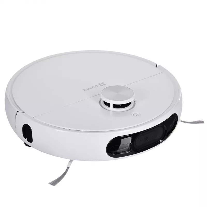 Robotu putekļsūcējs EZVIZ RS2 ar kartēšanu, 4000 Pa sūkšanas jaudu, 5200 mAh bateriju, 220 min darbības laiku, mazgājamu lupatu, bāzes staciju ar 5/5,5 L ūdens tvertnēm