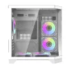 Darflash FT350 datora korpuss + 5 aRGB ventilatori (balts)