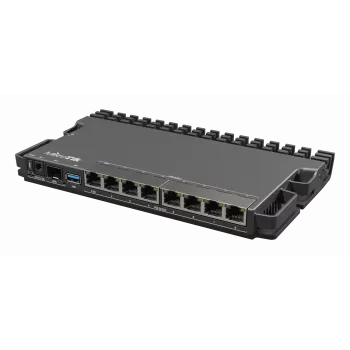Vadu maršrutētājs MikroTik RB5009UPR+S+IN — 8x RJ-45 PoE porti, 2,5GbE, SFP+ slots, RouterOS