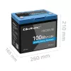 LiFePO4 akumulators QOLTEC 12.8V 100Ah ar Bluetooth — 12,8 V 100 Ah