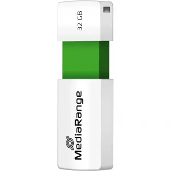 MediaRange - USB zibatmiņa - 32GB - USB2.0 - balta, zaļa (MR973)