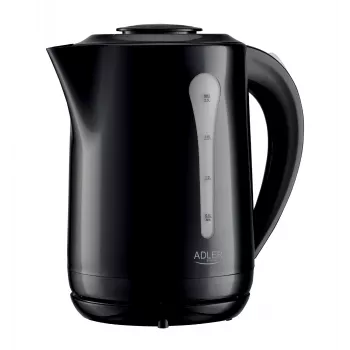 Adler Tējkanna | AD 1244 | Elektriskā | 1850 W | 2,5 L | Plastmasa | 360° grozāma pamatne | Melna