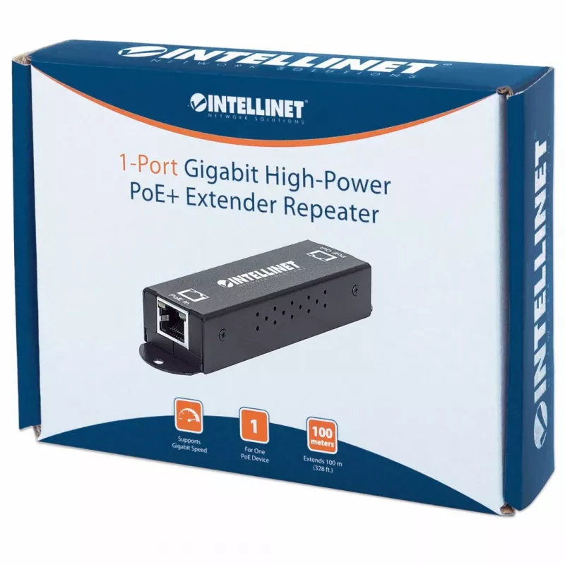PoE+ paplašinātājs-atkārtotājs Intellinet Gigabit High-Power