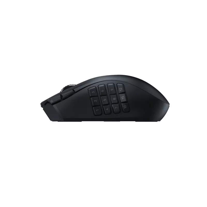 Spēļu pele Razer Naga V2 HyperSpeed RF bezvadu + Bluetooth, labā roka, 30000 DPI, optiskā, melna