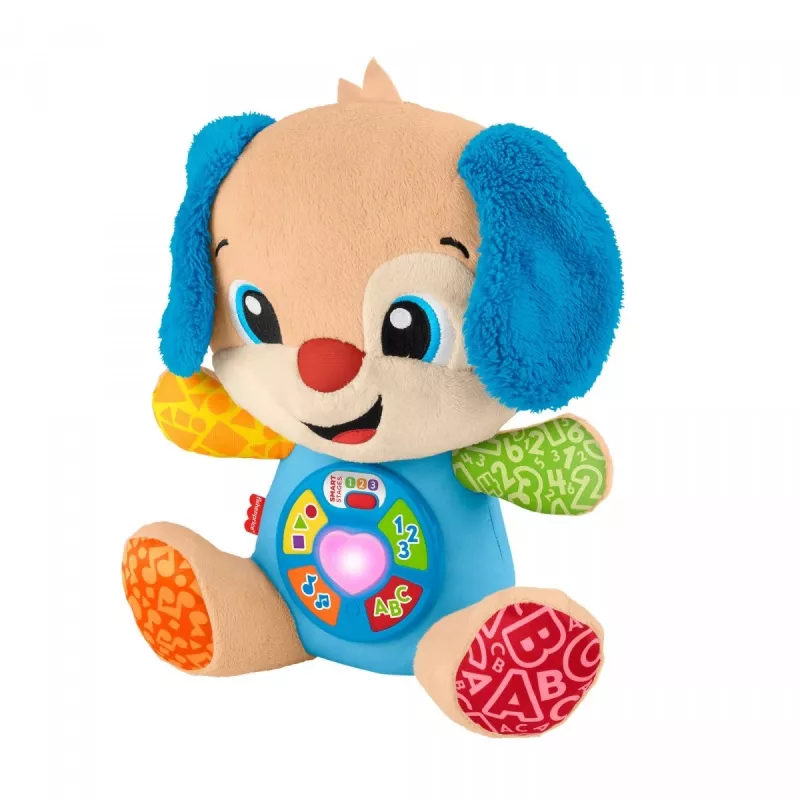 Interaktīva mācību rotaļlieta MATTEL Fisher-Price Learn & Laugh Puppy JFD27 — gaismas, skaņas, pogas agrīnai mācībām
