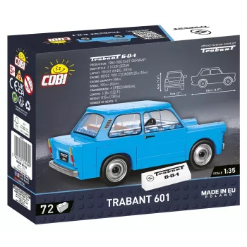 Būvēšanas komplekts Cobi Trabant 601 — 72 detaļas, miniatūrais modelis auto