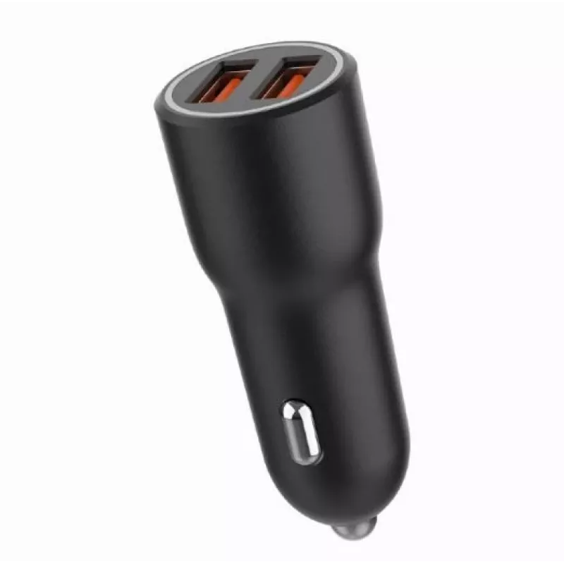 Auto mobilo ierīču lādētājs Gembird TA-UC-A2QC36-CAR-01, 36 W, 12–24 V, cigarešu aizdedzinātāja ligzda, melns