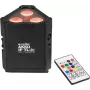 Ar baterijām darbināms RGBW LED par lampa EUROLITE AKKU IP TL-3 QCL ar uzlādējamu akumulatoru, IP klases pārnēsājams gaismeklis