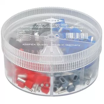 Knipex 97 99 908 uzmavu sortiments Vollisoliert pelēks, sarkans, melns, zils 200 gab.