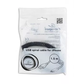 Lightning kabelis Gembird CC-LMAM-1.5M — 1,5 m, Lightning uz USB-A, melns