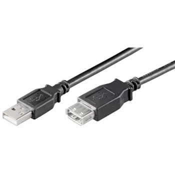USB pagarinātāja kabelis GOOBAY 93600 — USB A uz USB A, USB 2.0, 3 m, melns