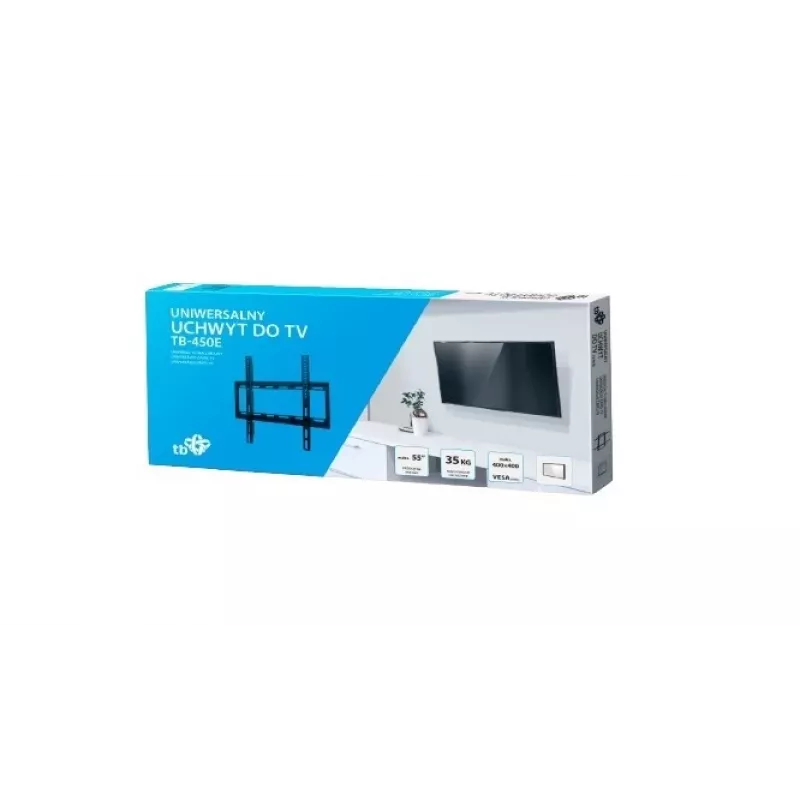 Sienas stiprinājums televizoram TB-450E līdz 55 collām 35kg maks. VESA 400x400