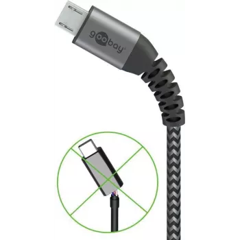 Wentronic 49283 mobilā tālruņa kabelis, pelēks