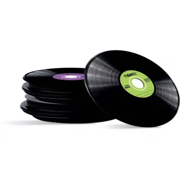 EMTEC Vinyl Look - 10 x CD-R - 700 MB (80 min) 52x - zila, dzeltena, ceriņu, zaļa, rozā - plāns Jewel Case
