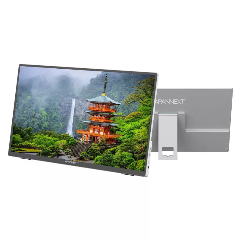 JAPANNEXT JN-MD-I156FHDR-T datora monitors 39,6 cm (15,6 collas) 1920 x 1080 pikseļi Full HD LED Skārienekrāns Pelēks