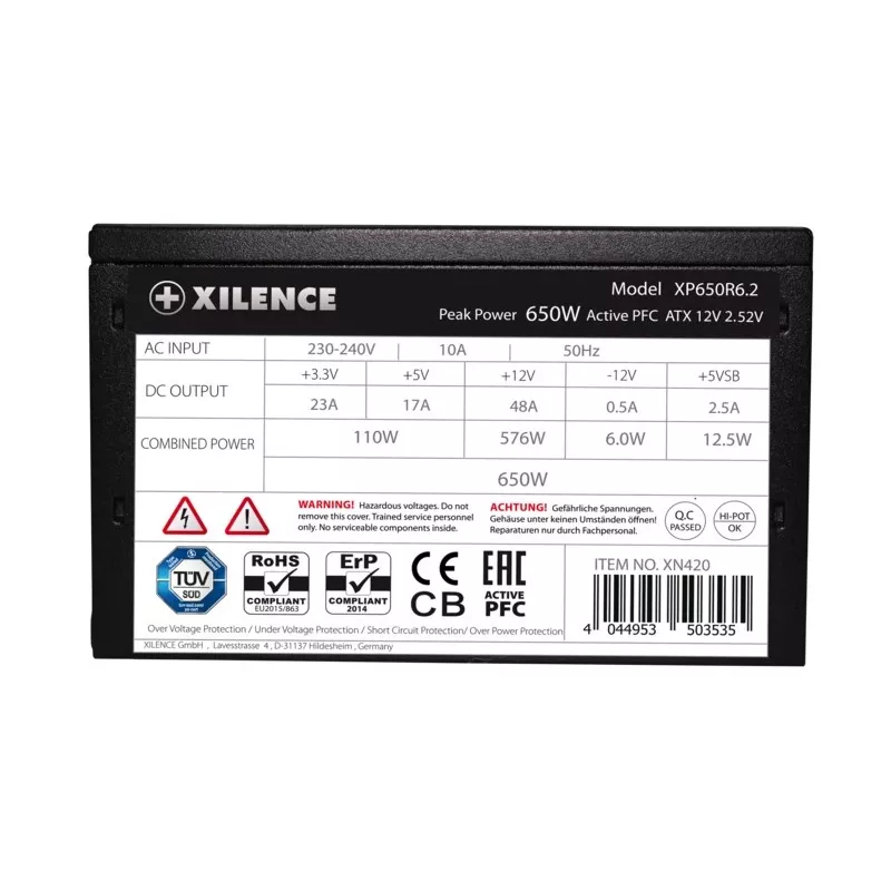 Barošanas bloks Xilence Performance C XP650R6.2 650 W