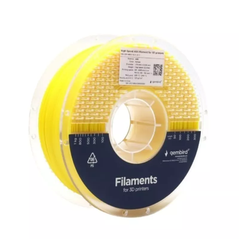 3D drukas kvēldiegs Gembird ABS 1,75 mm Dzeltens 1 kg