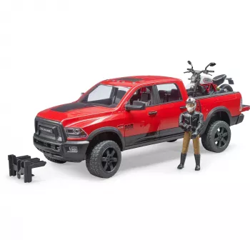 Dodge RAM 2500 Power Wagon ar piekabi un motociklu Ducati 02502 BRUDER