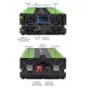 Qoltec Monolith sprieguma pārveidotājs | Akumulatora uzlāde | UPS | 2000W | 4000W | 12V uz 230V | Tīrs sinusoidāls | LCD melns-zaļš