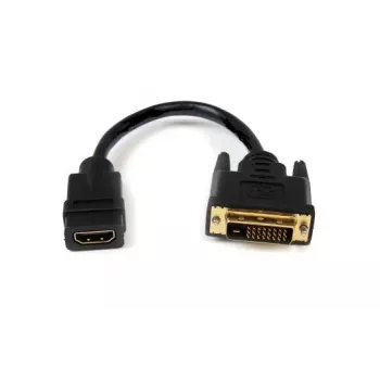 DVI uz HDMI adapteris Garbot 31.20.9001 — 15 cm kabelis, melns