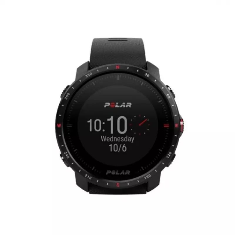 Polar Grit X Pro - Titanium - Sporta pulkstenis ar siksnu - perforēta āda - pelēks - Siksnas izmērs: M/L - Displejs 3cm (1,2) - Bluetooth - 41 g (90085777)