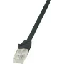 Datortīkla kabelis LogiLink Cat.6 U/UTP RJ-45 10m Melns