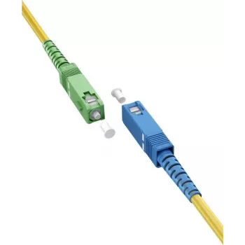 Goobay 59661 optiskās šķiedras kabelis 5 m SC/APC SC/UPC FTTH OS2 dzeltens (59661)