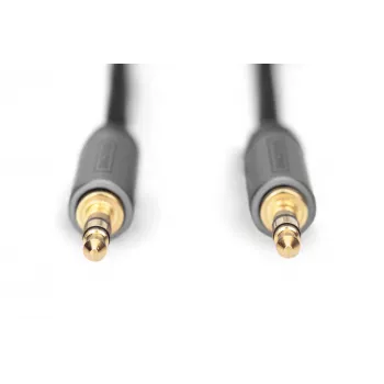 Digitus Audio savienojuma kabelis, 3,5 mm ligzda–3,5 mm ligzda, 1,8 m, melns