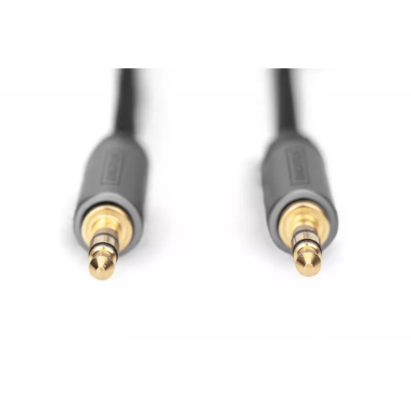 Digitus Audio savienojuma kabelis, 3,5 mm ligzda–3,5 mm ligzda, 1,8 m, melns