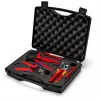 Kabeļu presēšanas knaibles Knipex 97 91 04 V01 pelēks oranžs sarkans 5 gab.