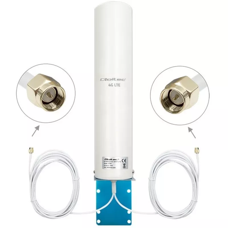 Vienvirziena 4G LTE dubultā antena QOLTEC 57045 12 dBi