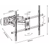 TV kronšteins TB TB-854 televizoriem līdz 100 collām, maks. 65 kg, VESA 800×600