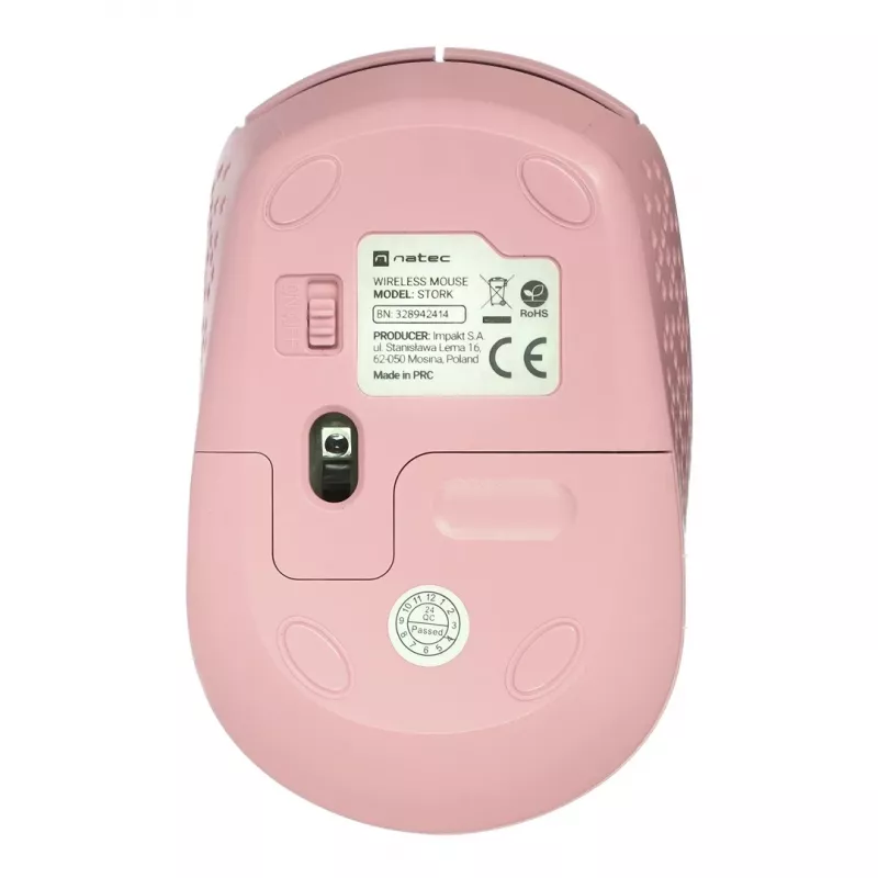 NATEC STORK pele mājām piemērota abām rokām RF bezvadu + USB-A optiskā 1600 DPI