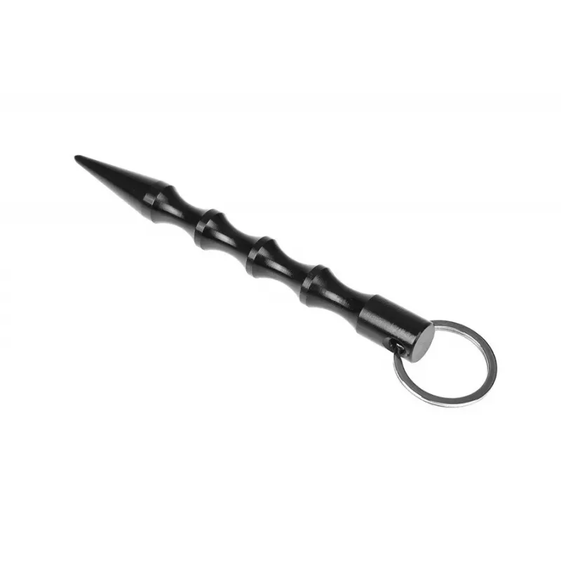 Taktiskā pildspalva GUARD YC-008-BL — kompakta duralumīnija pildspalva ar stikla lauzēju, 150 mm, 50 g, melna