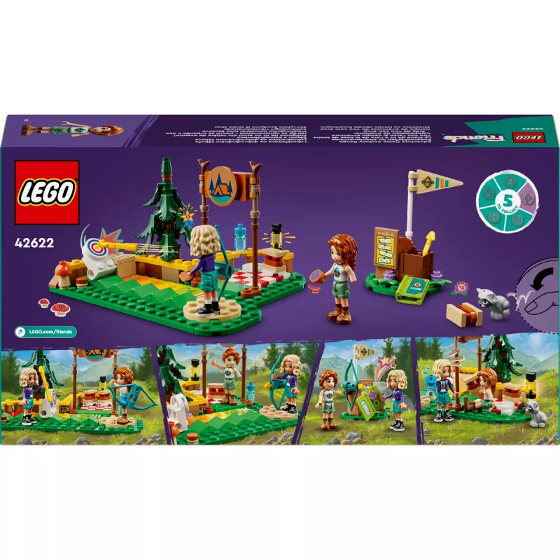 Konstruktors LEGO Friends Loka šaušanas piedzīvojumu nometne 42622 — 157 gab., 2 minifigūras, vecums 6+