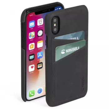Krusell Sunne 2 karšu vāciņš iPhone XS Max, melns