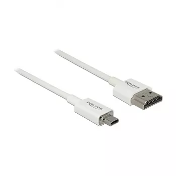HDMI kabelis DeLOCK 85147 0,25 m, tips A uz tipu D, balts
