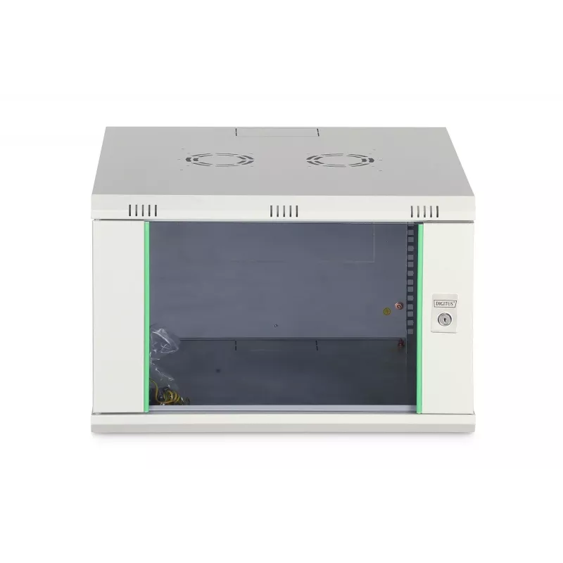 Wall-mounted rack cabinet DIGITUS Dynamic‑N 7U 19 inch 600x600 mm, unmounted, IP20, key lock