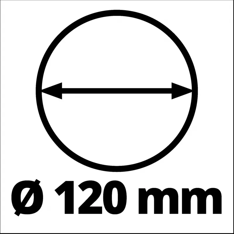 Urbja uzgalis Einhell 3437011 12 cm diametrs 655 mm garums