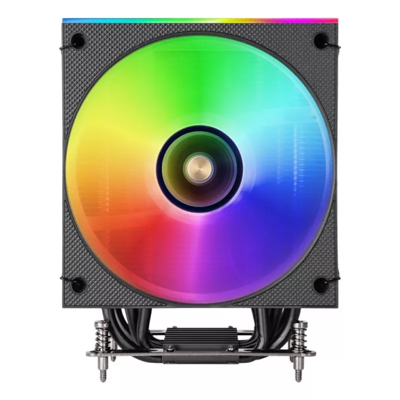 Gaisa dzesētājs TACENS Mars Gaming MCPU-LCD, 120 mm ventilators, TDP 300 W, atbalsta LGA1700/1200/115x/1366 un AM4/AM5, melns