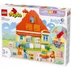 Būvējamā rotaļlieta LEGO Bluey ģimenes māja ar atmiņas spēli 10459 — 83 gabali, 3 minifigūras, vecums 3+