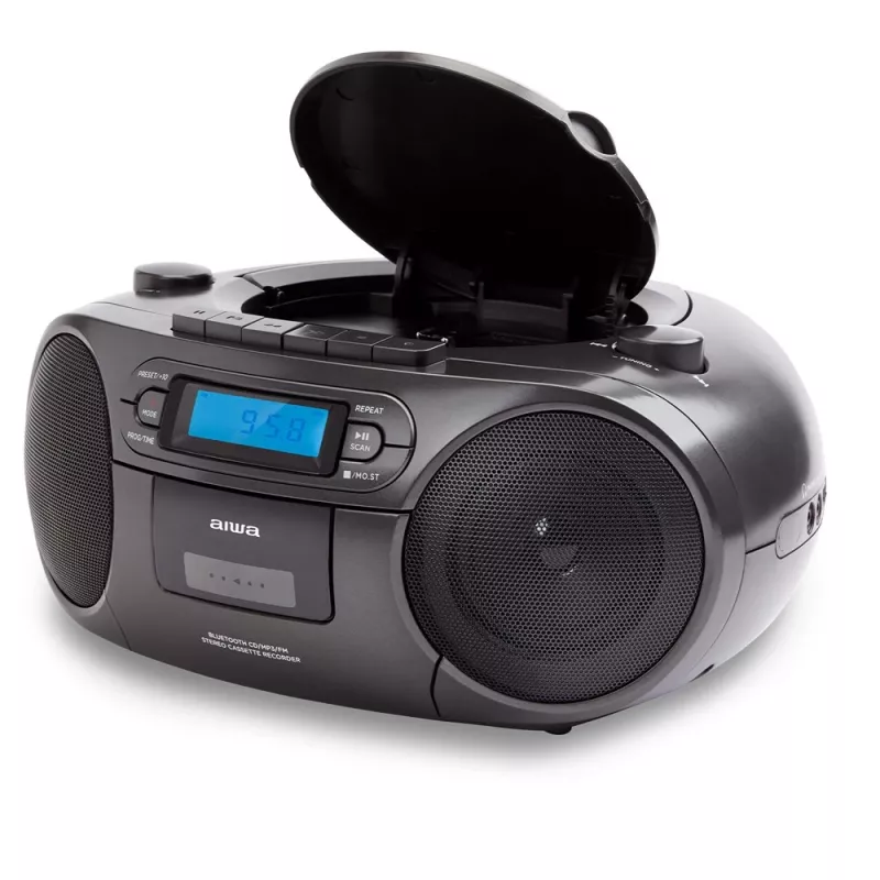 Portable stereo system Aiwa BBTC-550BK Digital 6 W FM PLL Melns
